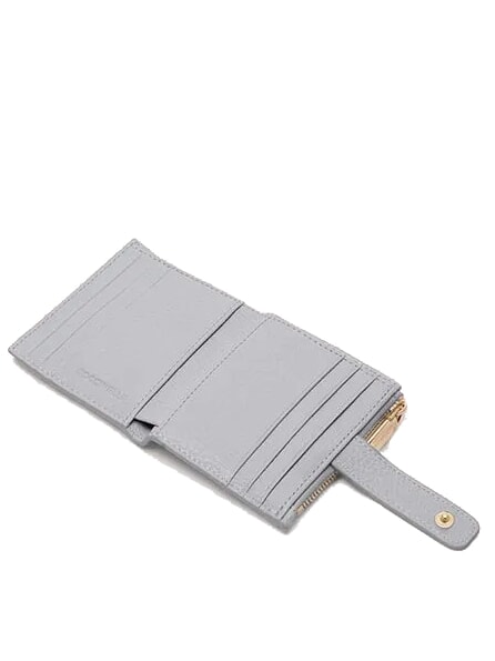 METALLIC SOFT Mini portofel din piele zăpadă - Portofele femei