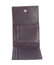 COCCINELLE METALLIC SOFT Portofel din piele pietrișată prune - Portofele femei - 2