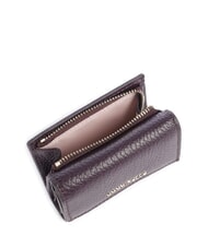 COCCINELLE METALLIC SOFT Portofel din piele pietrișată prune - Portofele femei - 3