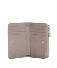 COCCINELLE METALLIC SOFT Portofel mic din piele taupe cald - Portofele femei - 2