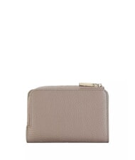 COCCINELLE METALLIC SOFT Portofel mic din piele taupe cald - Portofele femei - 3