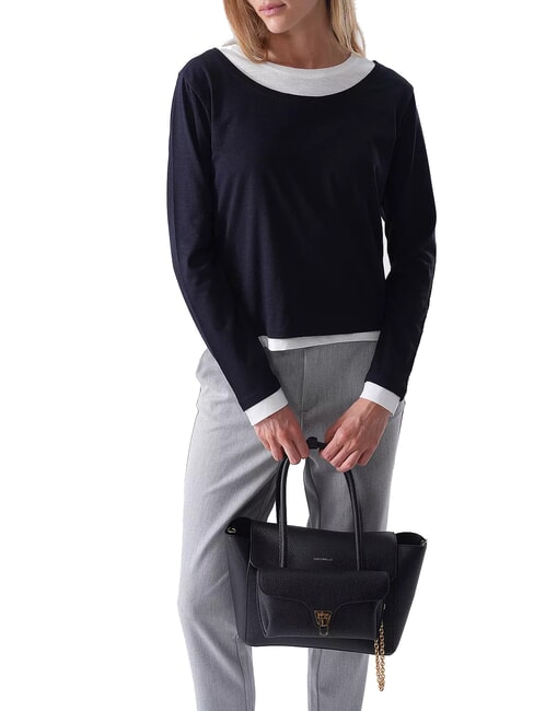 DOUBLE BEAT Geantă de umăr negru - Genți femei