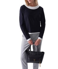 COCCINELLE DOUBLE BEAT Geantă de umăr negru - Genți femei - 4