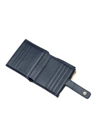 COCCINELLE METALLIC SOFT Mini portofel din piele albastru miezul nopții - Portofele femei - 2