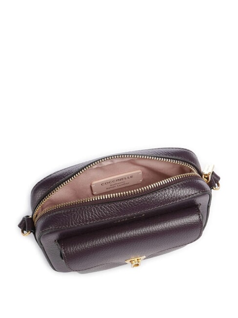 BEAT SOFT Mini geanta din piele texturata prune - Genți femei