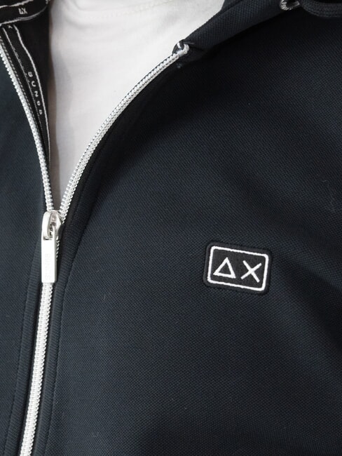 HERITAGE Hanorac cu fermoar complet negru - hanorace