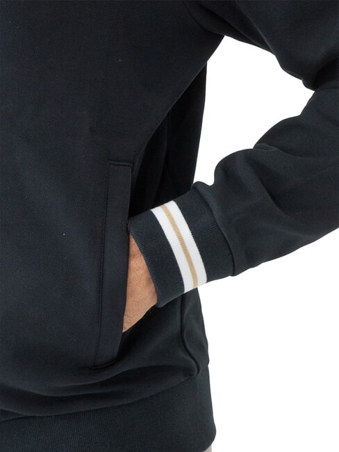 HERITAGE Hanorac cu fermoar complet negru - hanorace