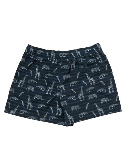 BIG PRINT Costum de plajă pentru bărbați albastru marin/alb - Costume de baie