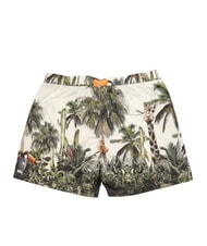 SUN68 ANIMAL Costum de plajă pentru bărbați alb crem - Costume de baie - 3