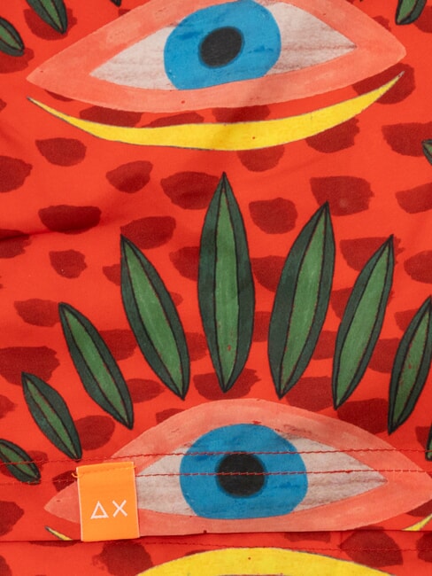 TRIBALE Costum de plajă pentru bărbați roșu/albastru aprins - Costume de baie