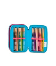 MERMAID M. FEVER Penar cu 3 fermoare și trusă școlară fluorescent turcoaz - Penare și accesorii - 5