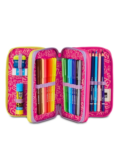 FABLE JOURNEY Penar cu 3 fermoare și trusă școlară violet - Penare și accesorii