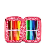 SJGANG CAT&AIR Penar cu 3 fermoare și trusă școlară PLAJA NEGRU - Penare și accesorii - 3