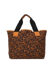 SUN68 LOGO BEACH Geanta de plaja din panza bej/portocaliu fluorescent - Genți femei - 4