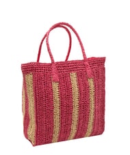 SUN68 RAFIA Geantă de plajă din rafie alb crem/ciclamen - Genți femei - 2
