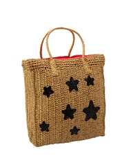 SUN68 RAFIA Geantă de plajă din rafie nisip/ciclamen - Genți femei - 2