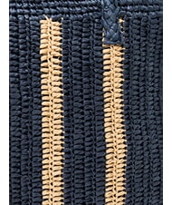 SUN68 RAFIA Geantă de plajă din rafie albastru marin/alb crem - Genți femei - 3