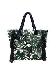 SUN68 FANCY SPONGE ALLOVER Geantă de plajă din pânză, de umăr Verde englezesc/alb crem - Genți femei - 4