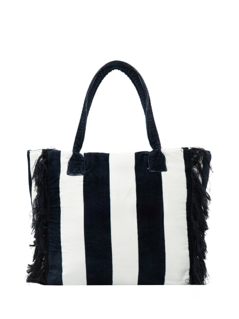 FANCY SPONGE ALLOVER Geantă de plajă din pânză, de umăr albastru marin/alb crem - Genți femei