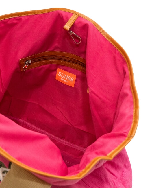 LOGO BEACH Geanta de plaja din panza fucsie - Genți femei