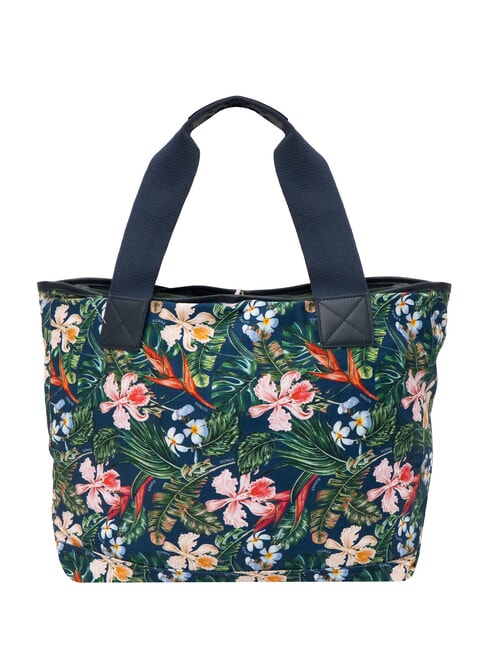 LOGO BEACH Geanta de plaja din panza albastru marin/fuchsia - Genți femei