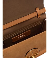 FURLA SFERA Geantă de umăr mini, din piele coniac - Genți femei - 4