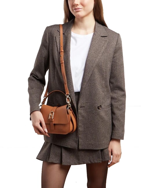 FLOW Mini geantă de mână coniac - Genți femei