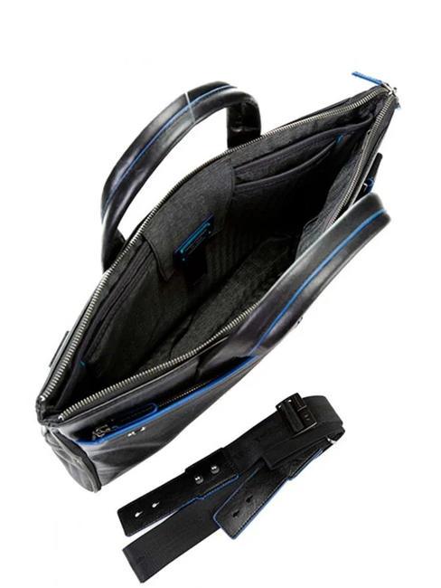 CAMPIONARIO - BLUE SQUARE SPECIAL Servieta pentru laptop de 15,6 inchi, din piele negru - Serviete birou