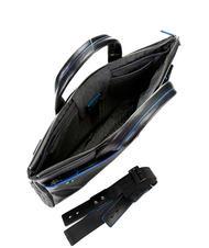 PIQUADRO CAMPIONARIO - BLUE SQUARE SPECIAL Servieta pentru laptop de 15,6 inchi, din piele negru - Serviete birou - 2