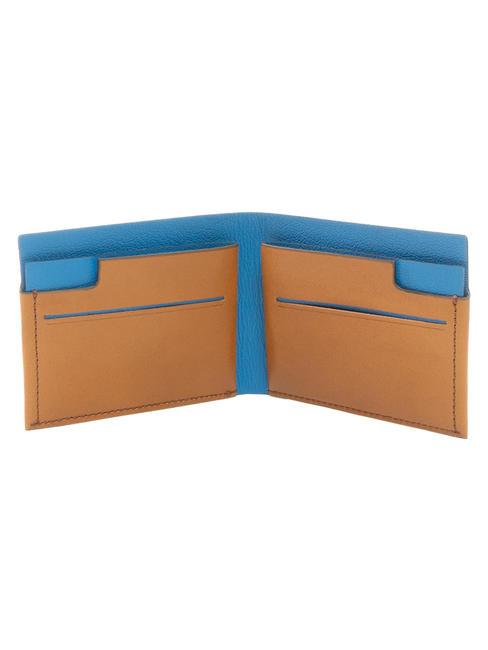 CAMPIONARIO - BAGMOTIC KIT Portofel din piele + breloc cu USB Piele / Albastru - Portofele bărbați