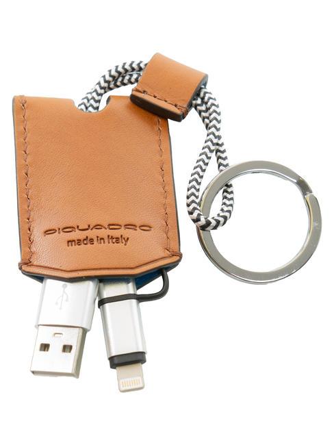 CAMPIONARIO - BAGMOTIC KIT Portofel din piele + breloc cu USB Piele / Albastru - Portofele bărbați