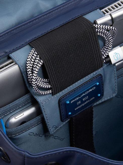 CAMPIONARIO - FINN  Rucsac pentru PC de 14", din piele albastru - Rucsacuri pentru laptop