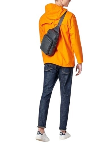 CAMPIONARIO -  NABUCCO Rucsac din piele cu un singur umăr albastru - Rucsacuri pentru laptop