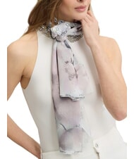 LIUJO FLOWER Eșarfă în acuarelă BLACK - Eșarfe - 4