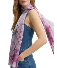 LIUJO FLOWER Eșarfă în acuarelă sangrie - Eșarfe - 4