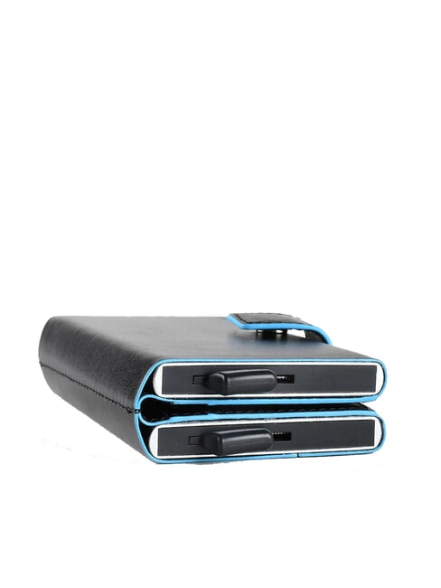 CAMPIONARIO - BLUE SQUARE Portofel din piele pentru carduri  negru - Portofele bărbați