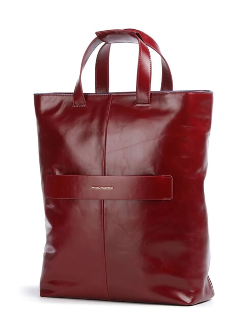 CAMPIONARIO - BLUE SQUARE Servietă verticală din piele, laptop de 14" RED - Serviete birou