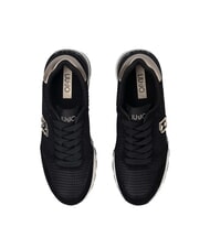 LIUJO AMAZING 25 Teniși din piele întoarsă și plasă negru/aur deschis - Pantofi femei - 4