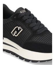 LIUJO AMAZING 25 Teniși din piele întoarsă și plasă negru/aur deschis - Pantofi femei - 6