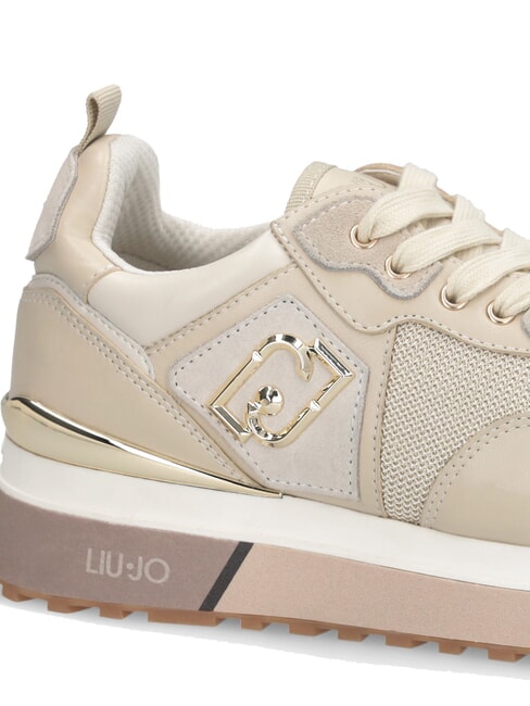 MAXI WONDER 01 Teniși din piele și plasă frânghie strălucitoare - Pantofi femei