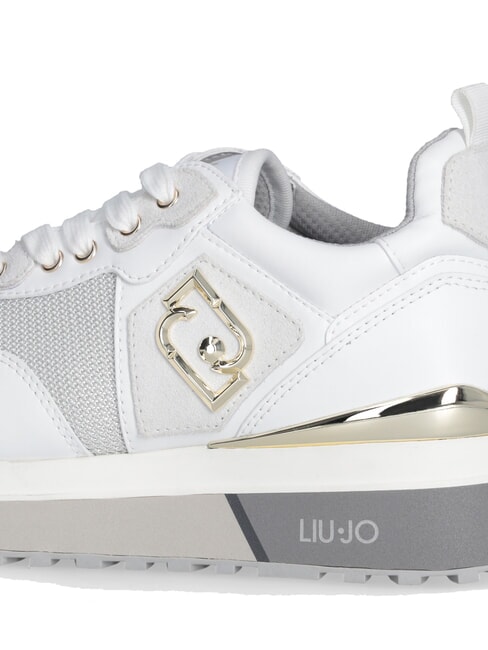 MAXI WONDER 01 Teniși din piele și plasă alb - Pantofi femei