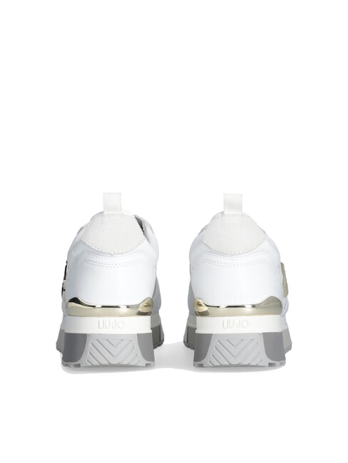 MAXI WONDER 01 Teniși din piele și plasă alb - Pantofi femei