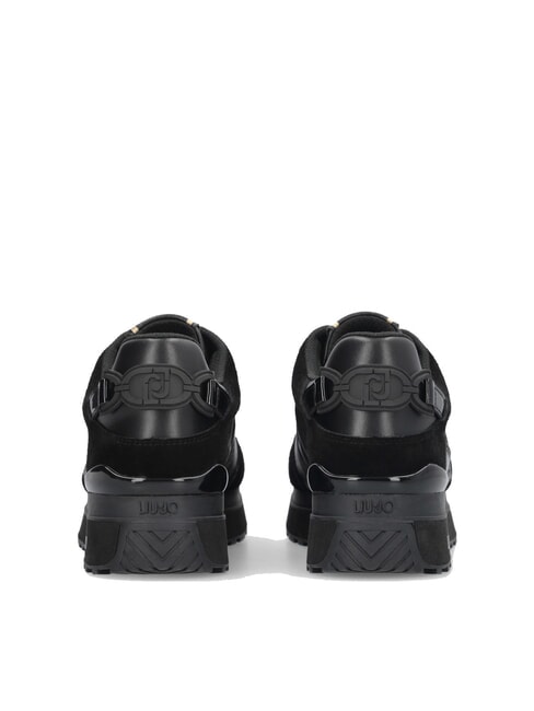 MAXI WONDER 91 Teniși cu platformă și inserții din piele lăcuită negru - Pantofi femei