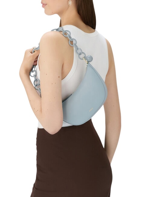 SFERA Geantă din piele Ares cu mâner din lanț cirrus - Genți femei