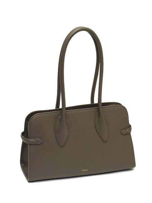 GOCCIA Geantă mică de umăr din piele salvie - Genți femei