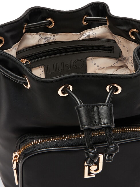 ACHALA  Găleată de mână, cu curea de umăr BLACK - Genți femei