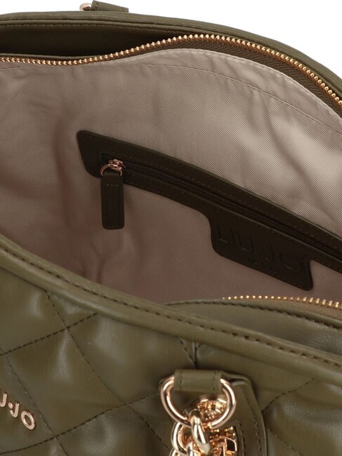 KATE Geantă matlasată cu mânere cu lanț verde de armată - Genți femei