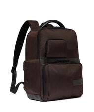 PIQUADRO WOLLEM Rucsac din piele și material textil, suport pentru laptop de 14". MORO - Rucsacuri pentru laptop - 2