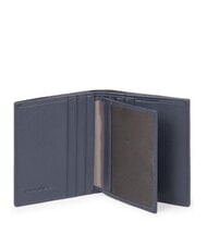 PIQUADRO P16 Suport card din piele si material textil albastru - Portofele bărbați - 3