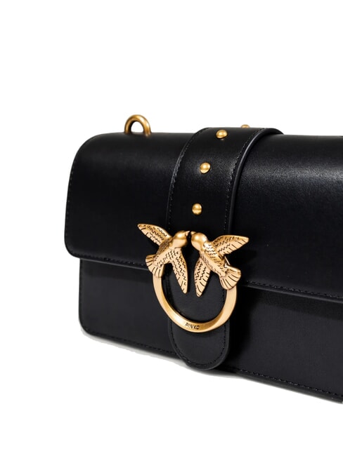 LOVE ONE CLASSIC Geantă de umăr mini din piele aur negru-vechi - Genți femei